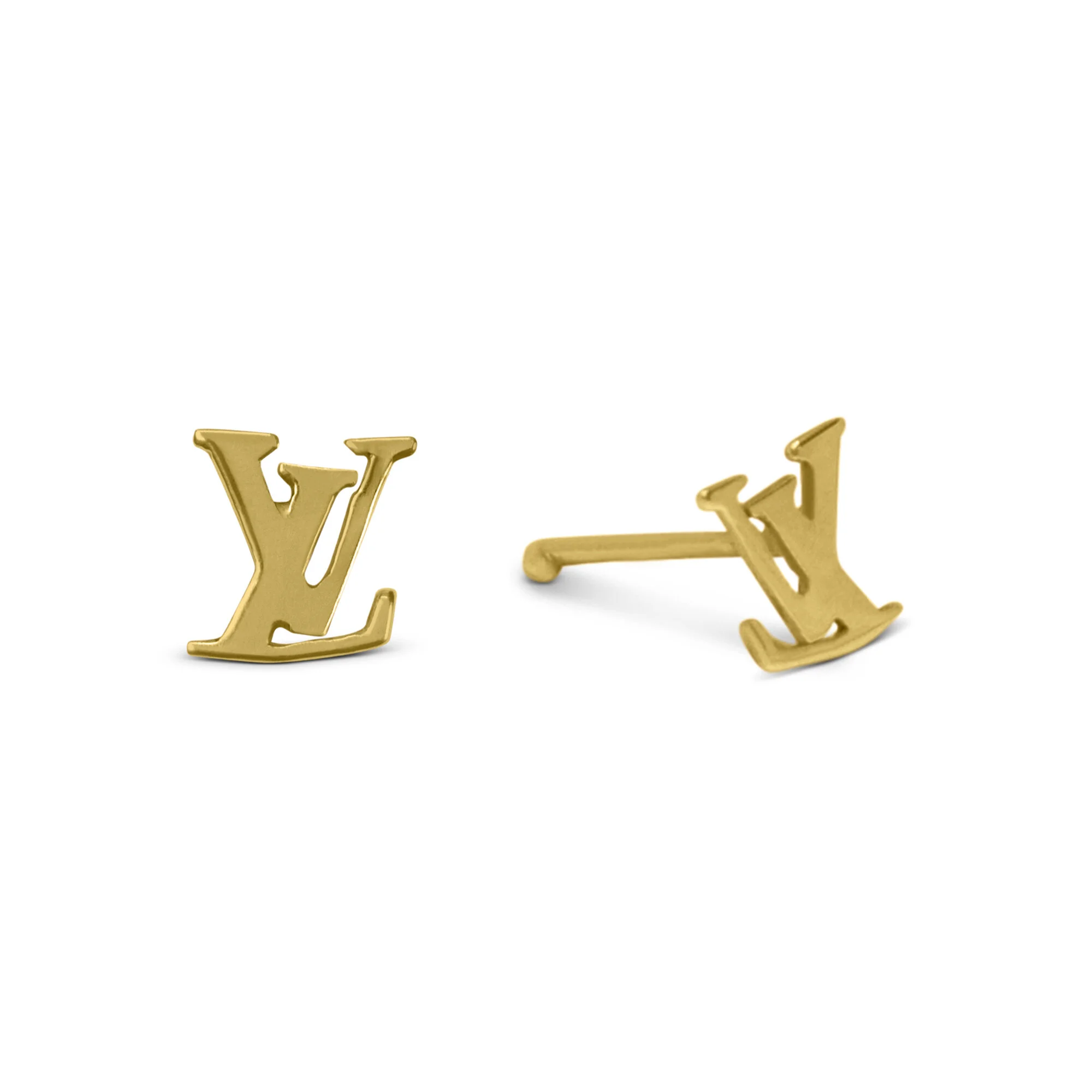 14kt LV Nose Stud STATEMENT GOLD